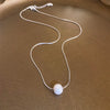 Elegant Heart Shape Flower Bow Knot Imitation Pearl Metal Beaded Inlay Rhinestones Women'S Necklace