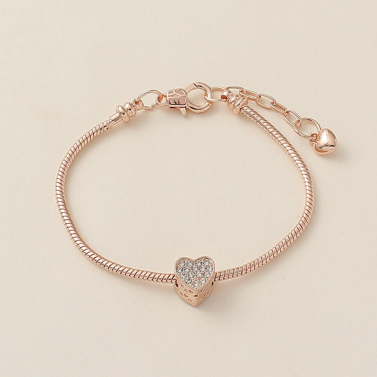 Elegant Heart Shape Rhinestones Rhinestone Copper Wholesale Anklet