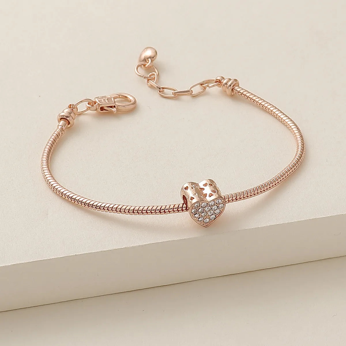 Elegant Heart Shape Rhinestones Rhinestone Copper Wholesale Anklet