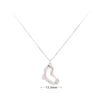 Elegant Heart Shape Sterling Silver White Gold Plated Gold Plated Pendant Necklace In Bulk