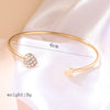 Elegant Heart Shape Twist Alloy Plating Inlay Rhinestones Rose Gold Plated Women'S Cuff Bracelets