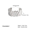 Elegant Hemp Pattern Bracelet In Stainless Steel With Pvd Furnace Vacuum Real Gold Plating Classic Retro And Simple Creative Design