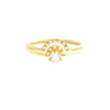 Elegant High End Stacked Gem Ring In Copper With Flower Hollow Thread And Oval Shape Electroplated For Women Geometric Style