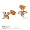 Elegant Highend Women's 316L Stainless Steel Butterfly Earrings With Electroplating And Light Luxury Zircon