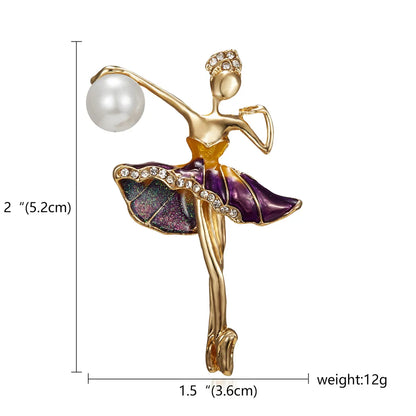 Elegant Human Alloy Plating Rhinestones Women'S Brooches