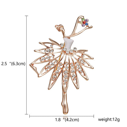 Elegant Human Alloy Plating Rhinestones Women'S Brooches