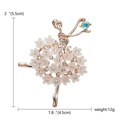 Elegant Human Alloy Plating Rhinestones Women'S Brooches