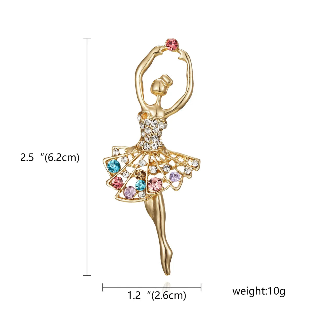 Elegant Human Alloy Plating Rhinestones Women'S Brooches