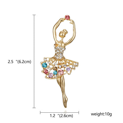 Elegant Human Alloy Plating Rhinestones Women'S Brooches