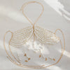 Elegant Imitation Pearl And Copper Chain Alloy Body Chain For Female