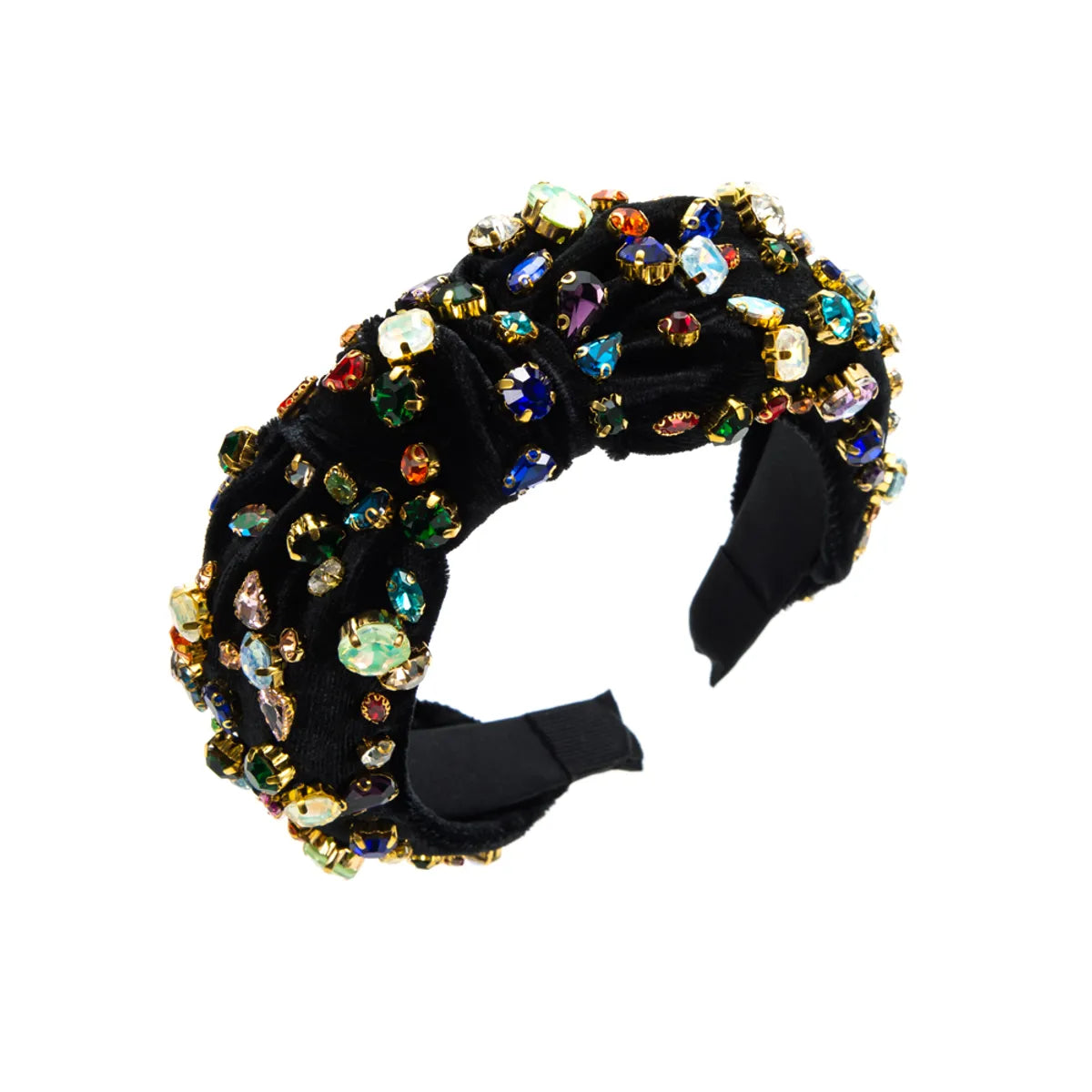 Elegant Irregular Cloth Inlay Rhinestones Hair Band