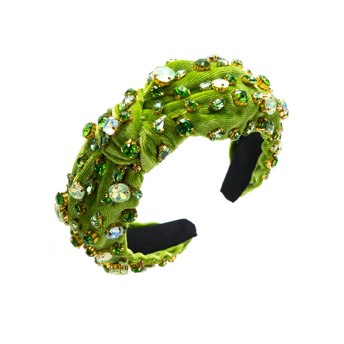 Elegant Irregular Cloth Inlay Rhinestones Hair Band