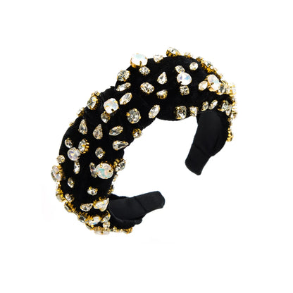 Elegant Irregular Cloth Inlay Rhinestones Hair Band