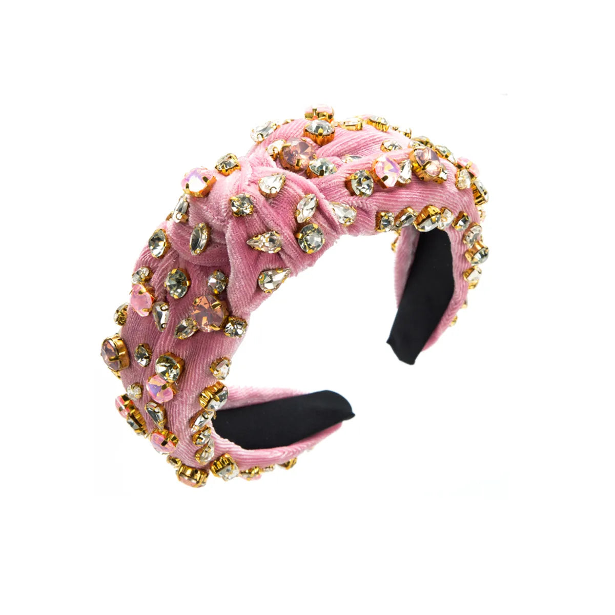 Elegant Irregular Cloth Inlay Rhinestones Hair Band