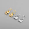 Elegant Irregular Round Ear Buckle Earrings For Women Copper Wholesale Fashion Jewelry