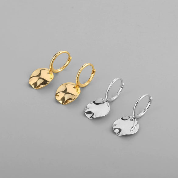 Elegant Irregular Round Ear Buckle Earrings For Women Copper Wholesale Fashion Jewelry