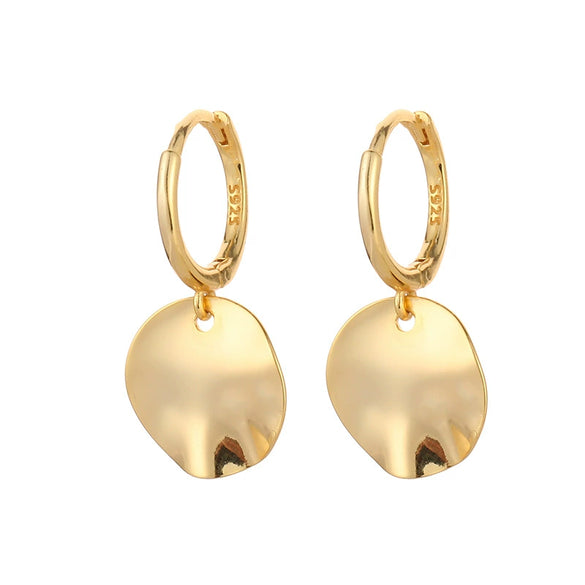Elegant Irregular Round Ear Buckle Earrings For Women Copper Wholesale Fashion Jewelry