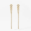 Elegant Joker Long Tassel Zircon Earrings Stainless Steel Electroplated Women's Earrings Wholesale