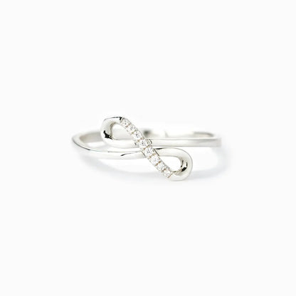 Elegant Korean Style Infinity Sterling Silver Plating Rings