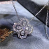 Elegant Korean Style Leaf Titanium Steel Inlay Zircon Earrings Necklace