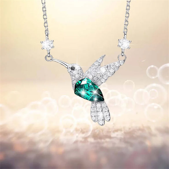 Elegant Lady Bird Alloy Plating Inlay Zircon Women'S Pendant Necklace