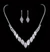 Elegant Lady Bridal Geometric Artificial Crystal Artificial Rhinestones Artificial Crystal Alloy Wholesale Earrings Necklace Jewelry Set