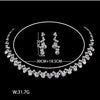 Elegant Lady Bridal Geometric Artificial Crystal Artificial Rhinestones Artificial Crystal Alloy Wholesale Earrings Necklace Jewelry Set