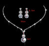 Elegant Lady Bridal Geometric Artificial Crystal Artificial Rhinestones Artificial Crystal Alloy Wholesale Earrings Necklace Jewelry Set