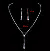 Elegant Lady Bridal Geometric Artificial Crystal Artificial Rhinestones Artificial Crystal Alloy Wholesale Earrings Necklace Jewelry Set