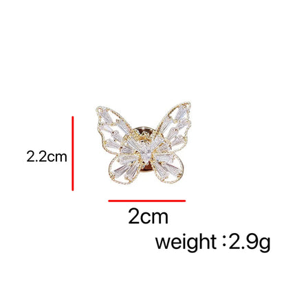 Elegant Lady Butterfly Alloy Glass Women'S Brooches 1 Piece