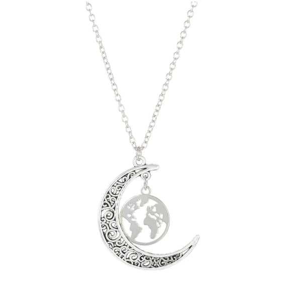 Elegant Lady Cross Moon Alloy Wholesale Pendant Necklace