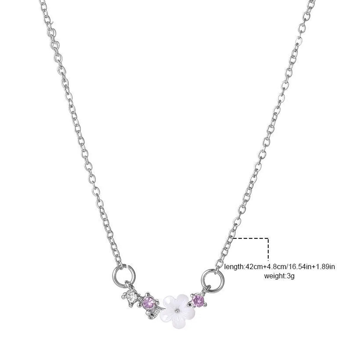 Elegant Lady Flower Alloy Shell Women's Necklace