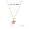 Elegant Lady Flower Titanium Steel Inlay Opal Pendant Necklace