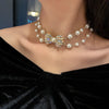 Elegant Lady Geometric Artificial Rhinestones Artificial Pearls Alloy Wholesale Pendant Necklace