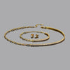 Elegant Lady Geometric Copper Zircon Bracelets Earrings Necklace In Bulk