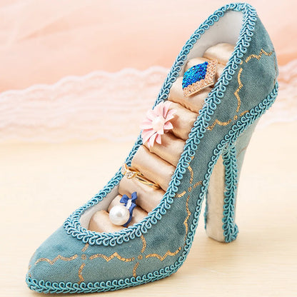 Elegant Lady High Heel Resin Flannel Jewelry Rack