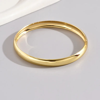 Elegant Lady Round Solid Color Iron Women's Bangle