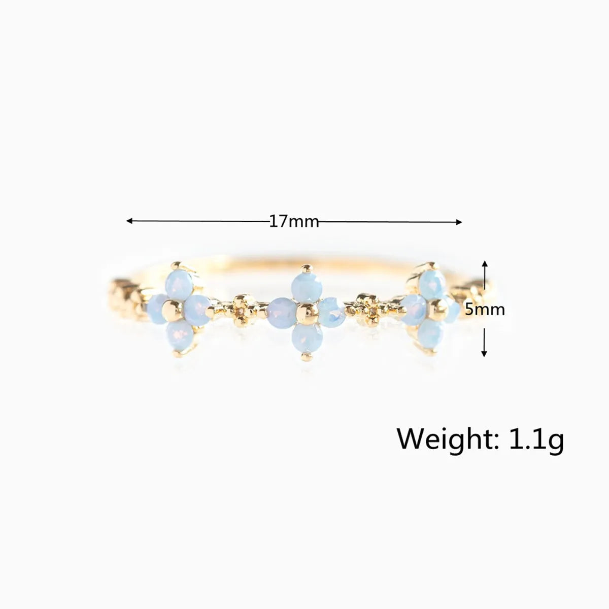 Elegant Lady Simple Style Geometric Copper Plating Inlay Zircon Rings