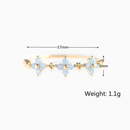 Elegant Lady Simple Style Geometric Copper Plating Inlay Zircon Rings