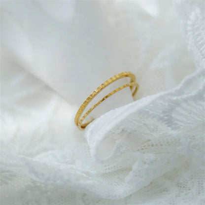 Elegant Lady Simple Style Solid Color Stainless Steel Rings