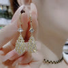 Elegant Lady Simple Style Water Droplets Alloy Inlay Artificial Gemstones Women'S Drop Earrings