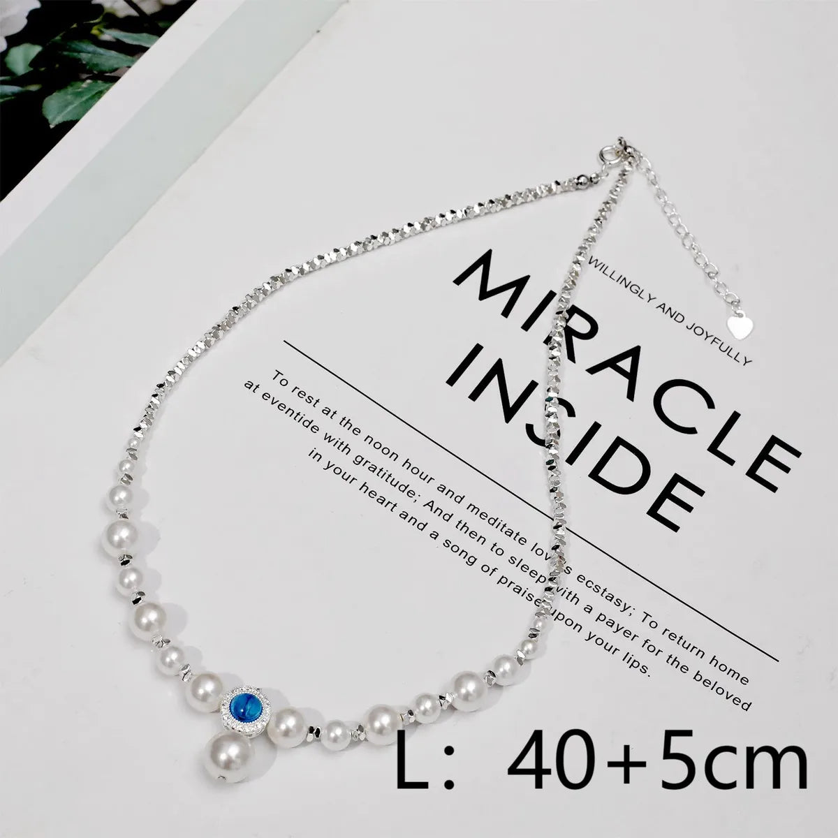 Elegant Lady Solid Color Artificial Pearl Copper Inlay Zircon Women'S Bracelets Necklace