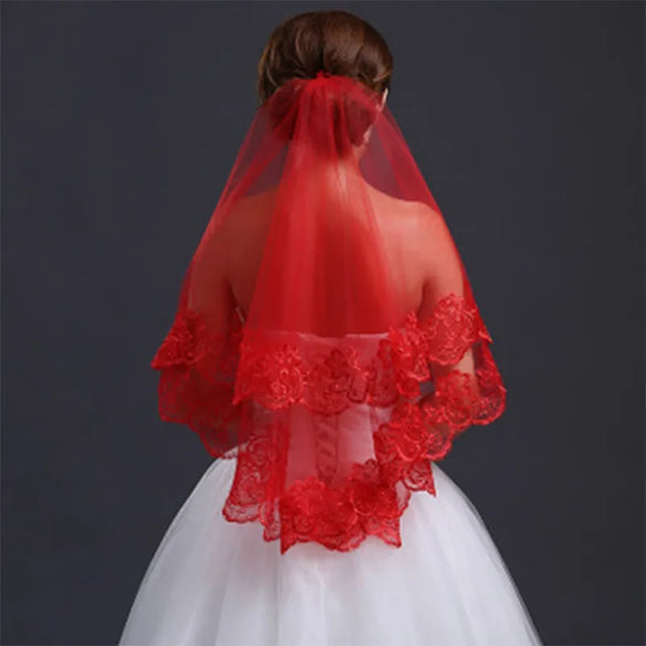 Elegant Lady Solid Color Gauze Lace Birdcage Veils