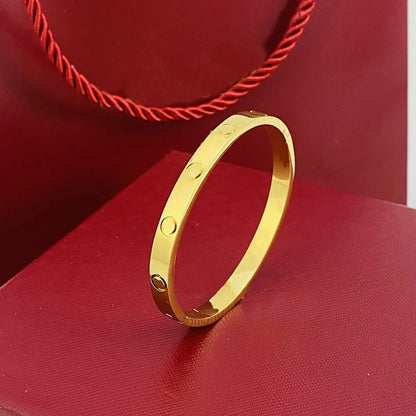 Elegant Lady Solid Color Titanium Steel Bangle