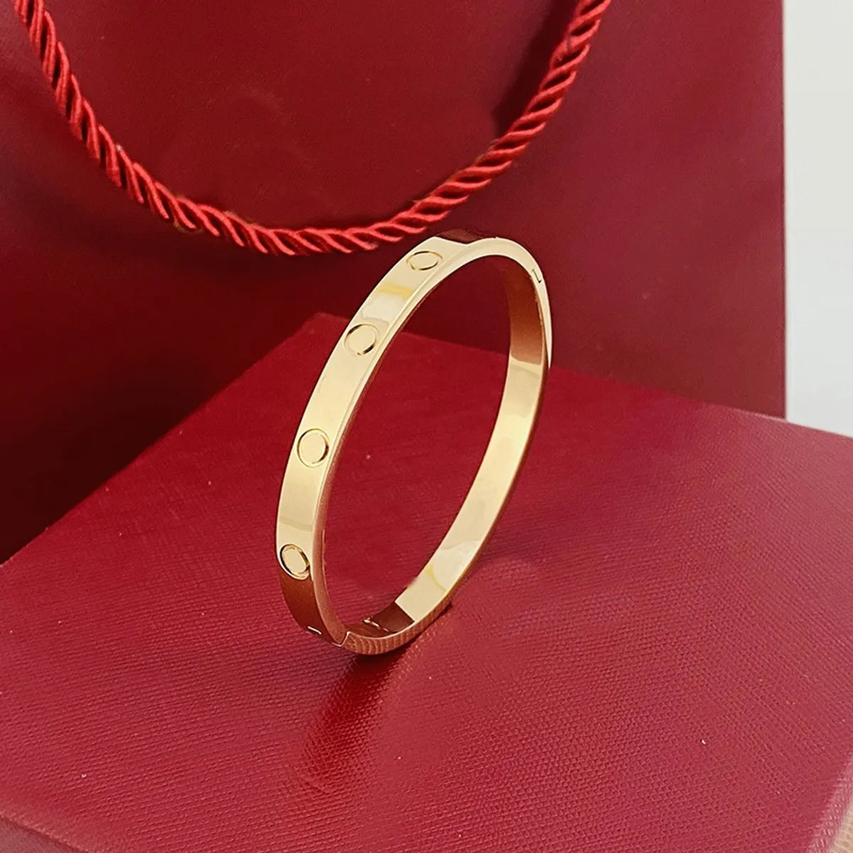 Elegant Lady Solid Color Titanium Steel Bangle