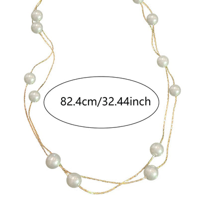 Elegant Lady Streetwear Circle Alloy Plastic Wholesale Double Layer Necklaces