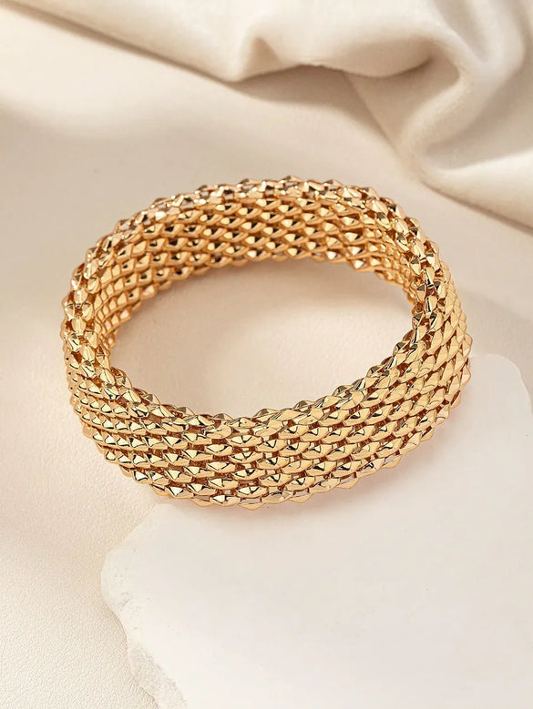Elegant Lady Streetwear Irregular Elastic Band Iron Wholesale Bracelets