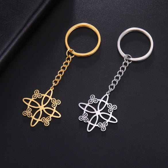 Elegant Lady Witches Knot Stainless Steel Women'S Bag Pendant Keychain