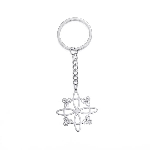 Elegant Lady Witches Knot Stainless Steel Women'S Bag Pendant Keychain