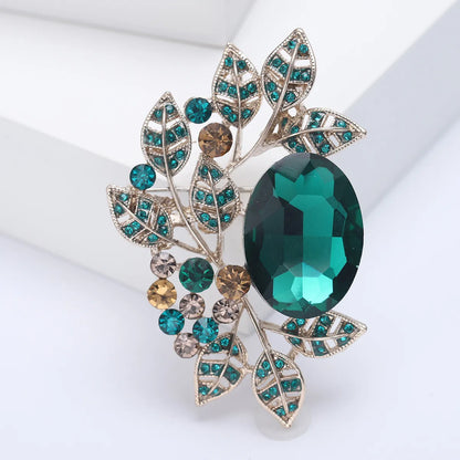 Elegant Leaf Alloy Unisex Brooches